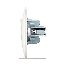 Вимикач одноклавішний кремовий VIDEX BINERA VF-BNSW1-CR, фото 3