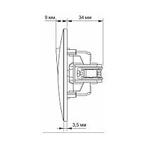 Вимикач одноклавішний кремовий VIDEX BINERA VF-BNSW1-CR, фото 5