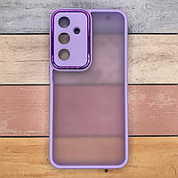 Чохол на Samsung A55 (A556B) / Soft touch колір бузковий протиударний матовий хром