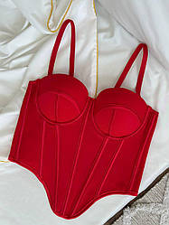 Жіночий корсет-бюстьє, червоний