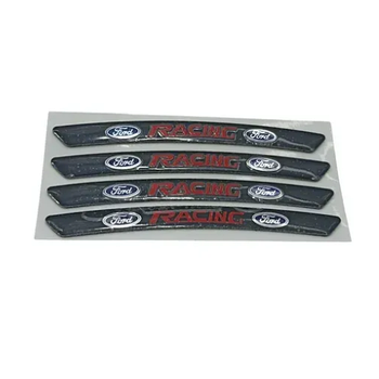 Металеві наклейки на диск авто з логотипом Ford, чорні