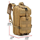 Тактичний вмісткий міцний рюкзак Brandit «Pantera» 25л. Койот, фото 6