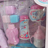 Пупс функціональний 13 функцій, ходить в туалет, їсть, 2 вбрання, коляска, аксесуари, в коробці (WZJ 055 B), фото 3