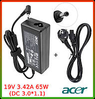 Блок живлення для ноутбука Acer 19V 3.42 A 65W (DC 3.0*1.0) + кабель живлення