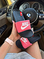 Жіночі сланці Nike рожеві з логотипом (комфортна підошва, Phylon) круті шльопанці В'єтнам код 3750