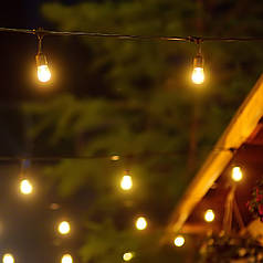 Вулична гірлянда на сонячній батареї Goldlux Party 2700K IP44 з лампочками 328656