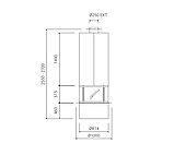 Круглий дров'яний камін центральний Traforart Central Diamante зі склом, фото 3