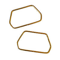 Комплект ручок для сумок металеві Трапеція Золото 11,4 см