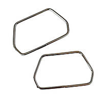 Комплект ручок для сумок металеві Трапеція Серебро 11,4 см