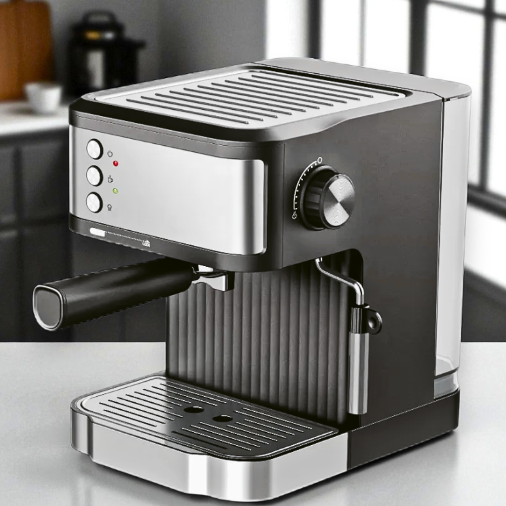 Кавомашина універсальна Crownberg 1200 W Рожкова кавомашина з капучинатором Домашня еспресо-машина 20 Bar, фото 1