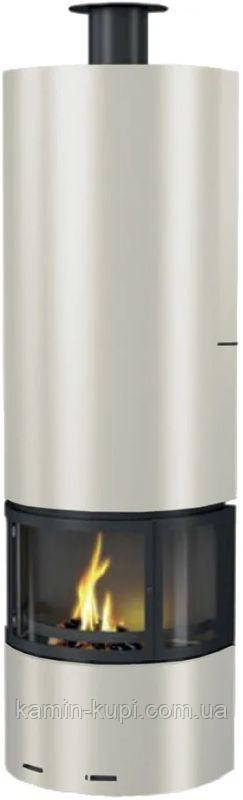 Круглий дров'яний камін Traforart Diamante Frontal зі склом, фото 1