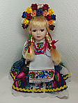 Лялька в українському національному костюмі, лялька-українка на підставці 22 см