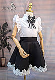 Чорна гіпюрова шкільна спідниця для дівчинки 146-152р, фото 5
