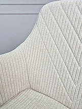 Стілець Alison Чорний каркас / вельвет білий, фото 2