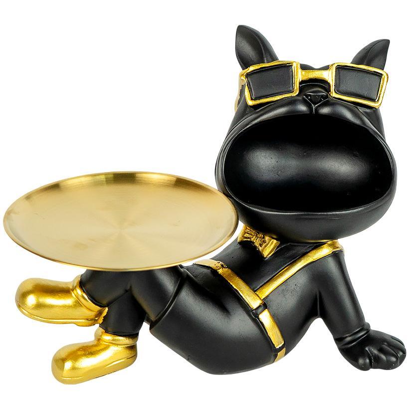 Декоративна статуетка для дому в передпокій «Бульдог №-2» підставка для аксесуарів, ключів 25×23×16 см