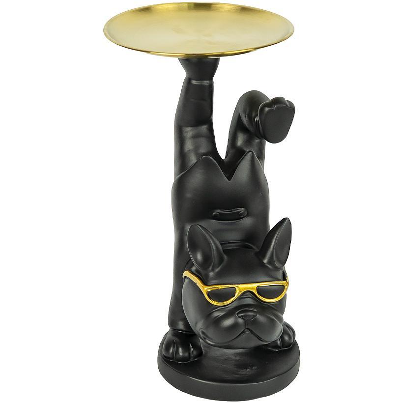 Декоративна статуетка для дому в передпокій «Бульдог №-3» підставка для аксесуарів, ключів 26×12 см