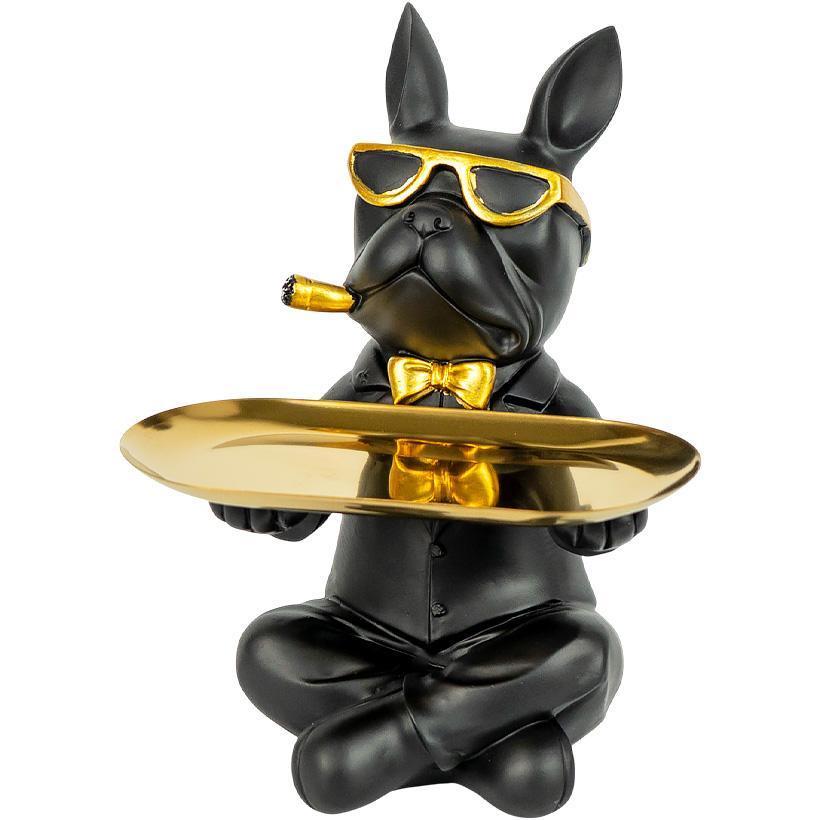 Декоративна статуетка для дому в передпокій «Бульдог №-4» підставка для аксесуарів, ключів 25×16×12 см