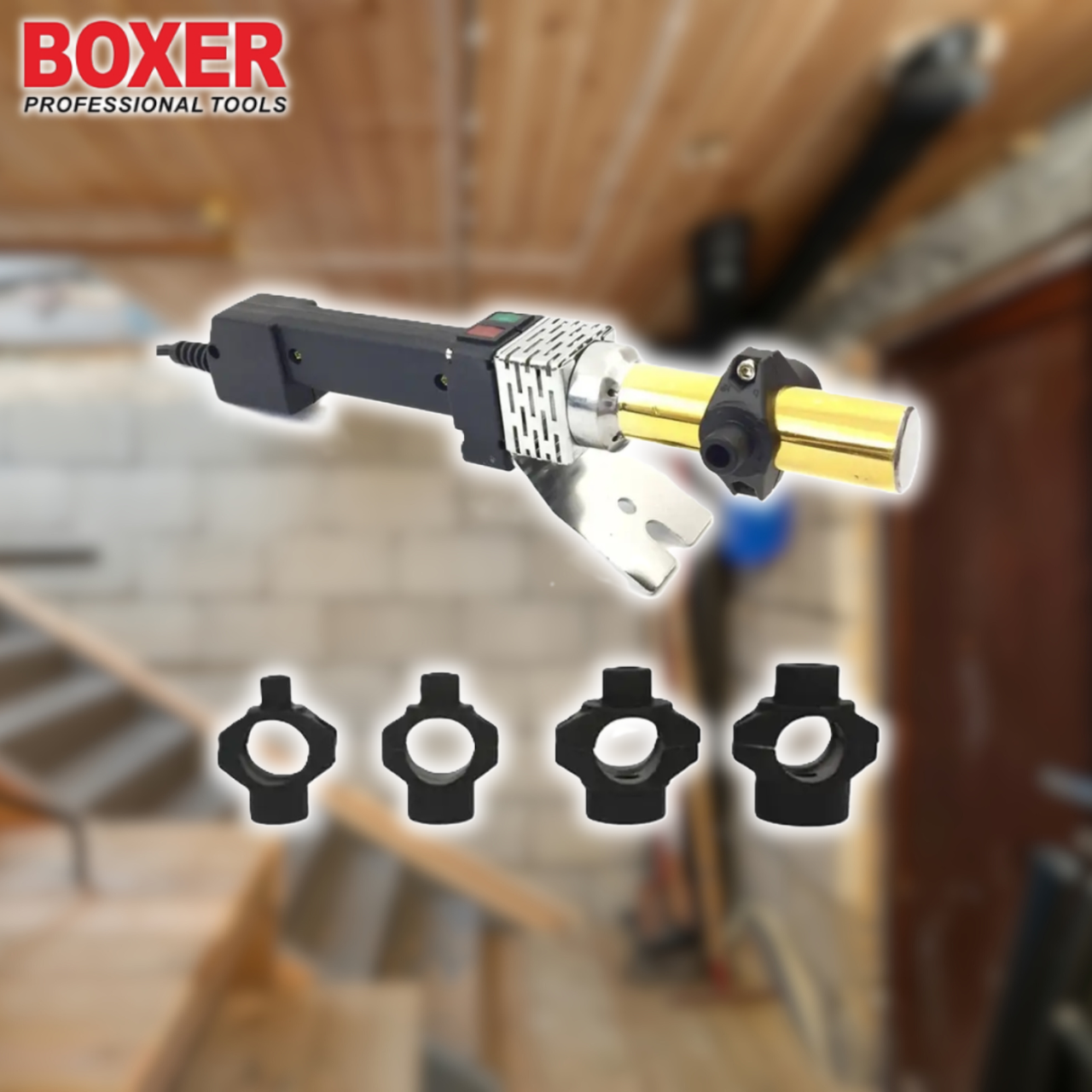 Паяльник для поліпропіленових труб у кейсі BOXER BX-352 1850вт, 50-300 °C, 16-32 мм