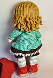 Сувенірна лялька амігурумі Дівчинка гномик, фото 4