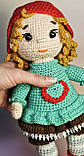 Сувенірна лялька амігурумі Дівчинка гномик, фото 6