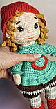 Сувенірна лялька амігурумі Дівчинка гномик, фото 7