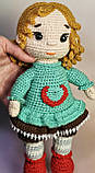 Сувенірна лялька амігурумі Дівчинка гномик, фото 8