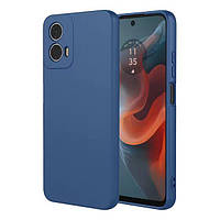 Захисний чохол бампер для телефона Motorola G84 з soft touch ефектом синій