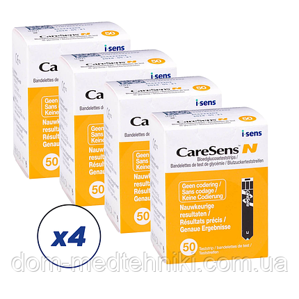 Тест-смужки CareSens N (КареСенс Н) - 4 уп. (200 шт), фото 1