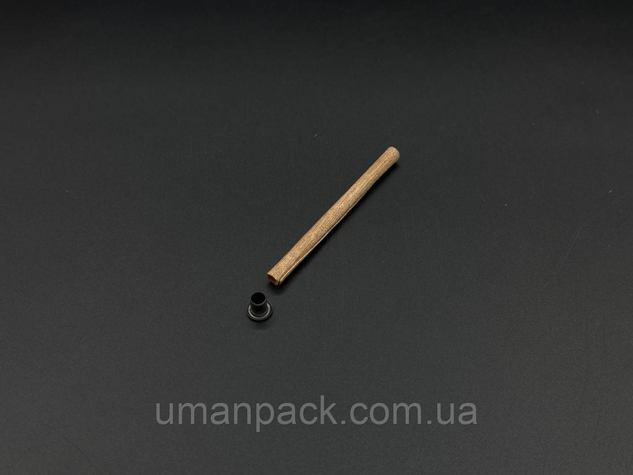Трубчастий дерев'яний гніт з тримачем. 4х60мм