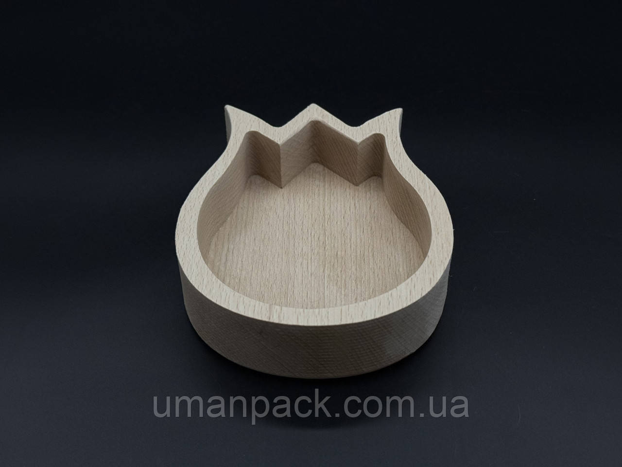 Дерев'яна форма для заливання свічки, кашпо. "Тюльпан" 15,5х12,5,5x4 см (13х10,5х2,7см), фото 1