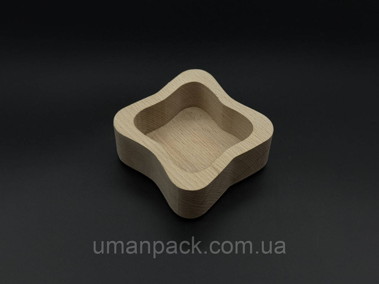Дерев'яна форма для заливання свічки, кашпо. 9х9x4 см (6,5х6,5х2.7см), фото 1