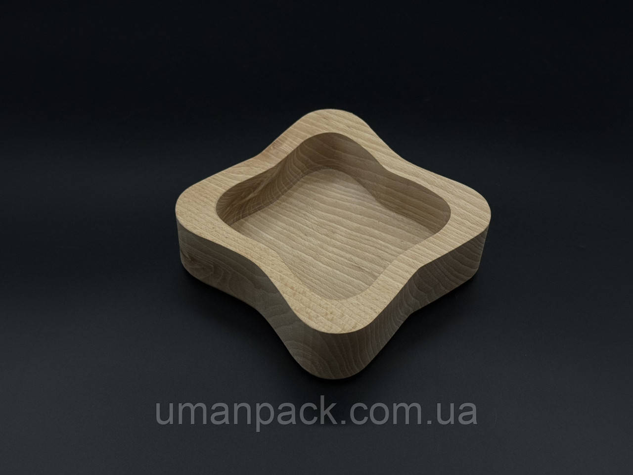 Дерев'яна форма для заливання свічки, кашпо. 12,5х12,5x4см (9х9х2.7см)