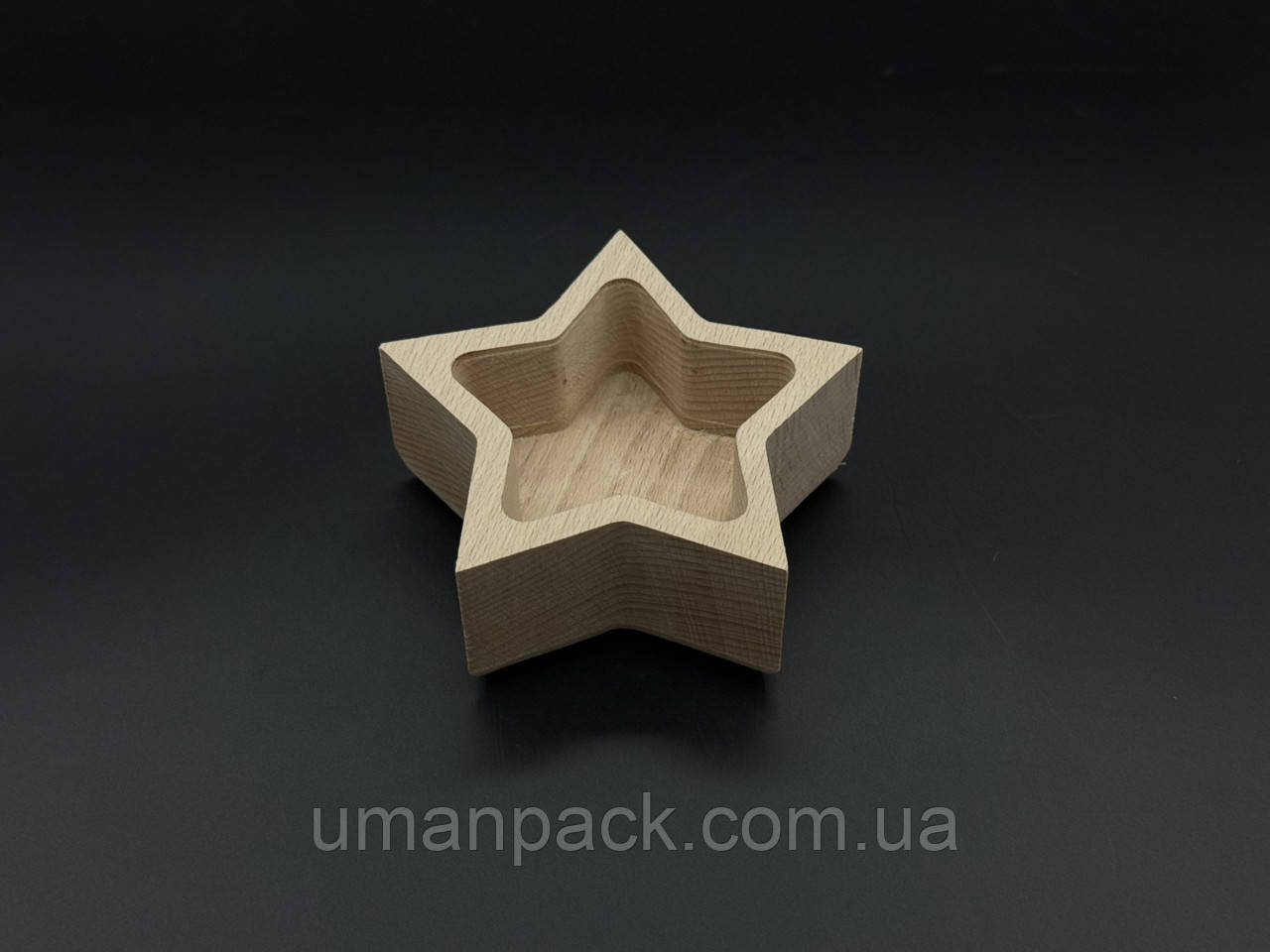 Дерев'яна форма для заливання свічки, кашпо. "Зірочка" 10х10x4см (7х6х2.7см), фото 1