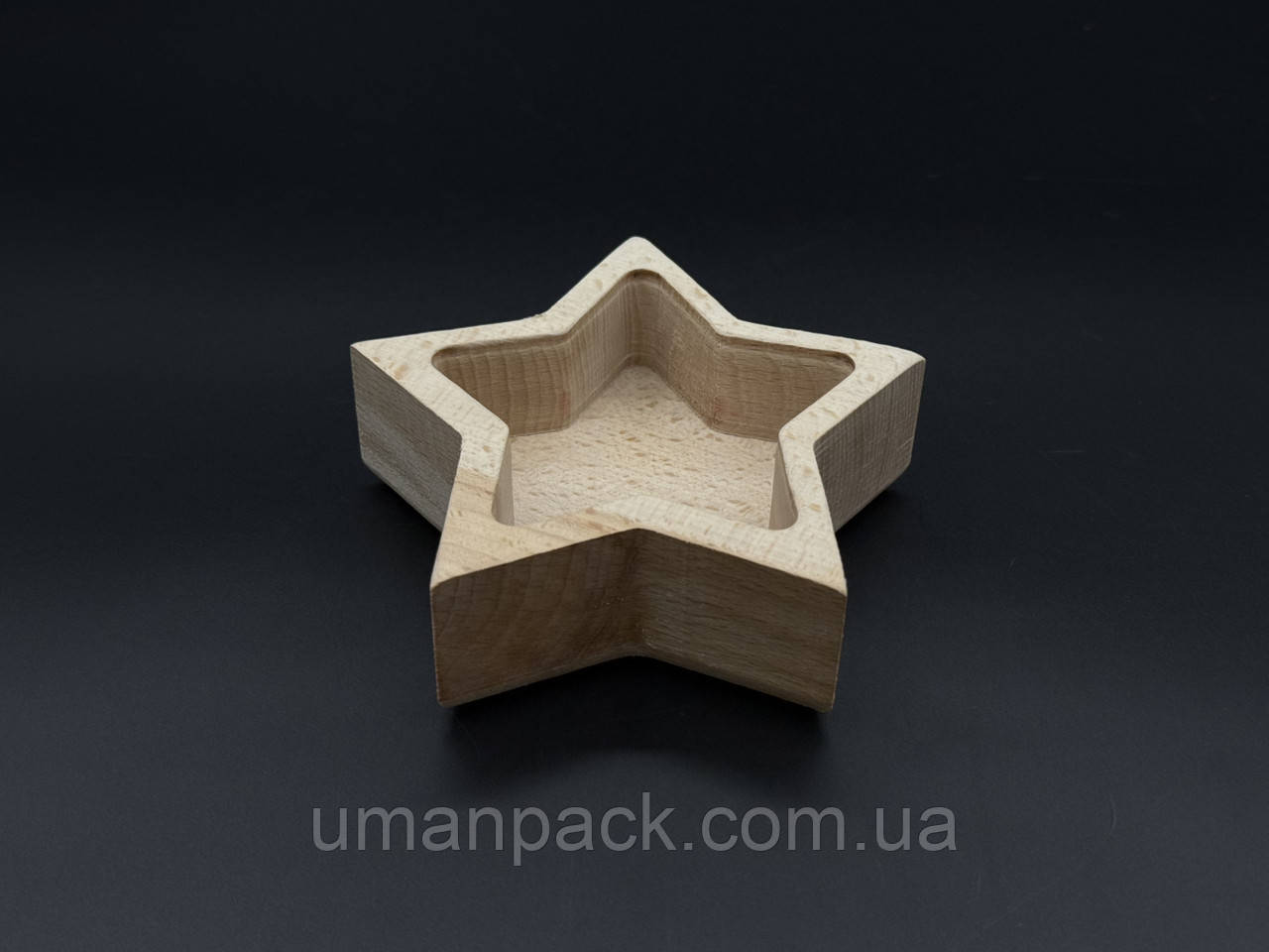 Дерев'яна форма для заливання свічки, кашпо. "Зірочка" 13х13x4см (9,5х8х2.7см)
