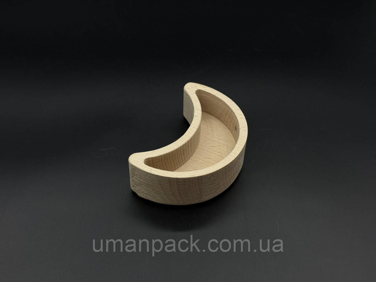 Дерев'яна форма для заливання свічки, кашпо. "Місяць" 12х8x4см (10,5х3.2х2.7см), фото 1