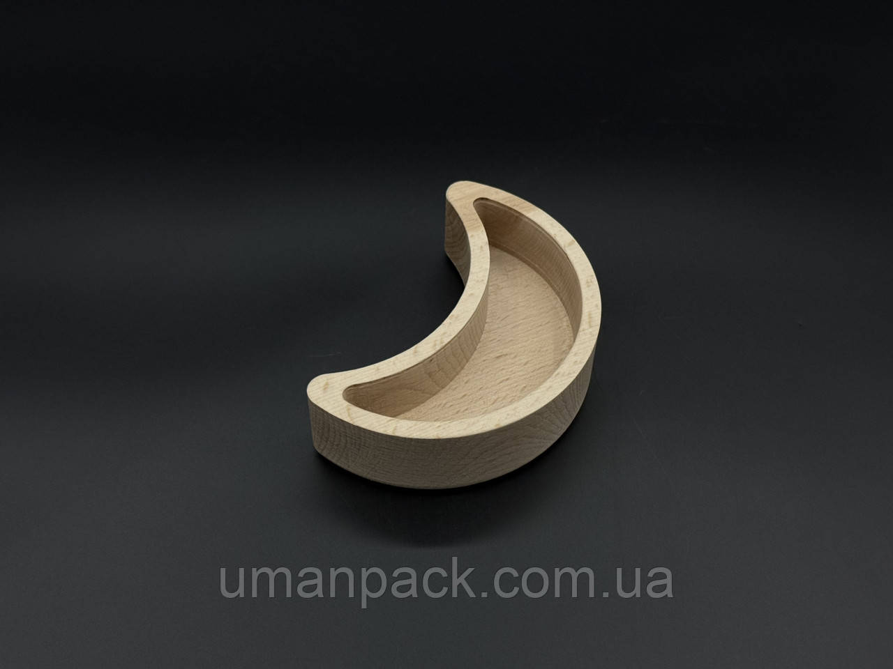 Дерев'яна форма для заливання свічки, кашпо. "Місяць" 13,5х9.5x4см (12х4.2х2.7см)