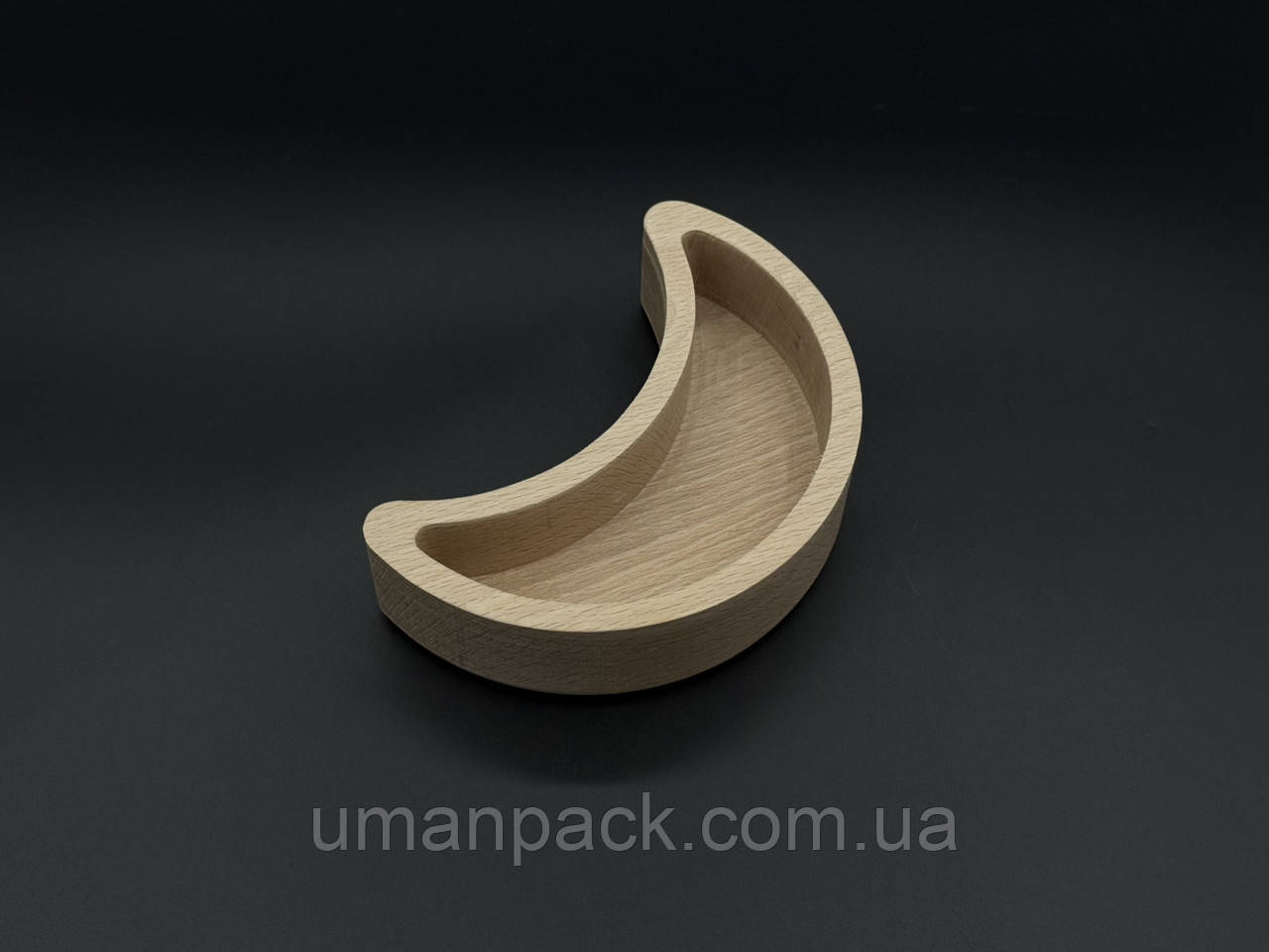 Дерев'яна форма для заливання свічки, кашпо. "Місяць" 15х9.5x4см (13х4.5х2.7см)