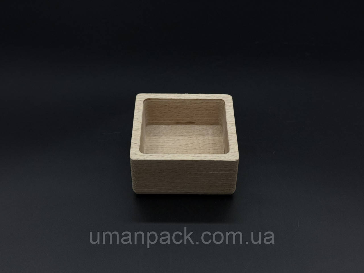 Дерев'яна форма для заливання свічки, кашпо. 7,5х7,5х4 см (6,3х6,3х2,7см), фото 1