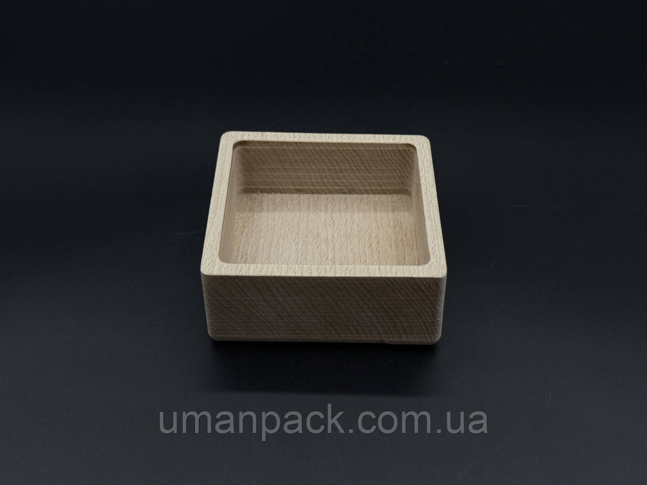 Дерев'яна форма для заливання свічки, кашпо. 9х9х4см (8х8х2.7см)