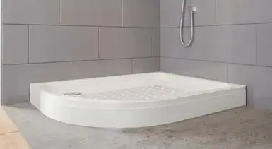 Душовий піддон Aquanil DREAM 100х80х15 см акриловий асиметричний правий зі знімною передньою панеллю