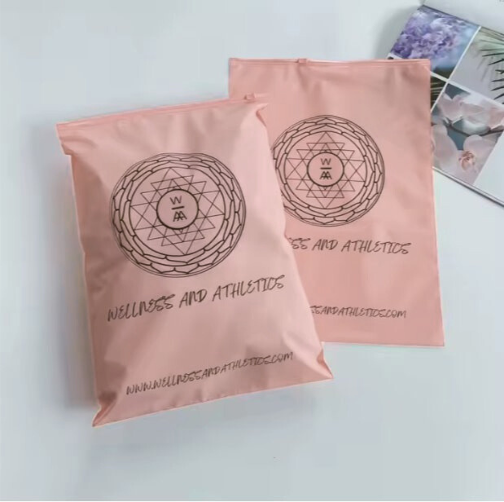 Матовий рожевий SLIDER пакет 35x45 см Пакети слайдери в рожевому відтінку Поліетиленові пакети з логотипом, фото 1