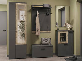 Комплект меблів в передпокій Модена антрацит/дуб вікінг Сокме
