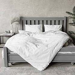 Комплект постільної білизни на резинці Страйп молочний (півторачний)