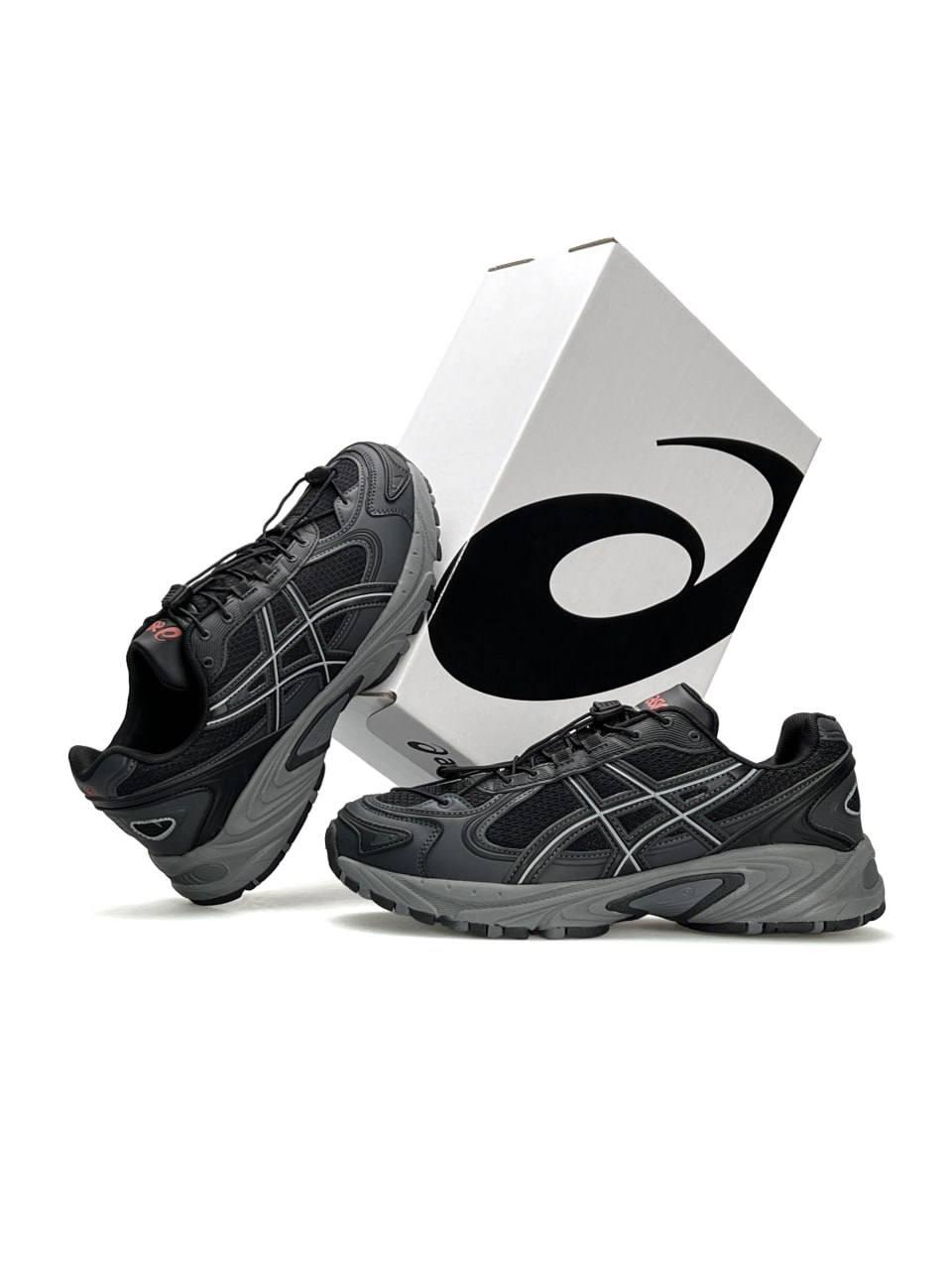 Чоловічі кросівки Asics Gel-Kahana TR V4 Dark Grey Асікс Гель Кахана ТР В4 сірі кеди текстиль шкіра Waterproof демісезон