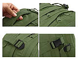 Штурмовий тактичний вологостійкий універсальний кемпінговий рюкзак Brandit 35 л. Олива, фото 3