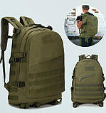 Штурмовий тактичний вологостійкий універсальний кемпінговий рюкзак Brandit 35 л. Олива, фото 2