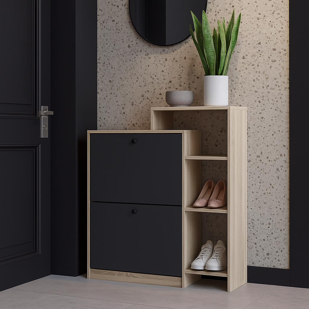 Сучасна стильна вузька тумба для взуття в передпокій коридор Компо-3 Мебель Сервіс
