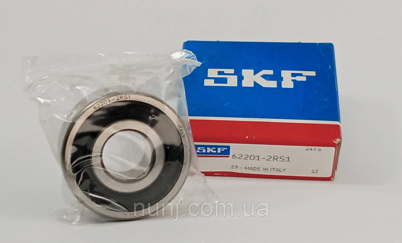 Підшипник 62201-2RS SKF (180501) розміри: 12*32*14 кульковий радіальний закритий, фото 1