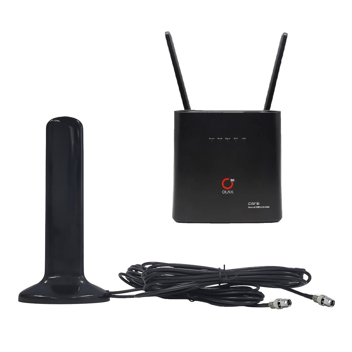Комплект 4G LTE Wi-Fi роутер Olax AX9 Pro з АКБ та автомобільною антеною MIMO SMA 2 х 16 dBi