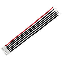 JST-XH 5S, 6pin, 22AWG, 20 см, балансувальний силіконовий кабель